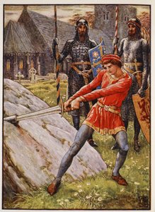 Arthur draws the Sword from the Stone, frontispiece 
